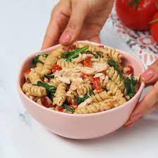 Sun Dried Tomato Spinach Tuna Pasta Recipe By Tasty Recipe Tuna Pasta Recipe Tomato Recipes Tuna Pasta