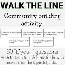 This activity, known as walk the line, is a way for campers and counselors to break down barriers, promote community, and serve as a reminder that no one is alone in their struggles. Cross The Line Walk The Line Community Building Activity Community Building Community Building Activities Activities