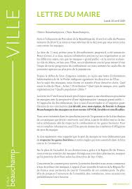 Cette norme, non obligatoire, précise les exigences fonctionnelles et techniques liées notamment à la qualification et au paramétrage de la chaîne de numérisation et au processus de. Lettre Du Maire Aux Ville De Beauchamp Officiel Facebook