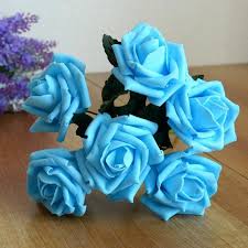 Here's our dusty blue and cream pinterest board that inspired this combination of flowers (you must be logged in to view). Turquoise Blue Roses Wedding Flowers Artificial Flowers Vanrina
