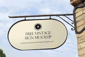 Restaurant Sign Mockup Vintage Logo Logo Hipster Vintage Frames
