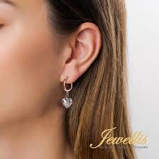 Ocelová sada s krystaly ve tvaru srdce Swarovski