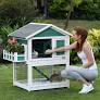 oem outdoor waterproof wooden rabbit hutch with pull out tray from atlanticfinefurniture.com