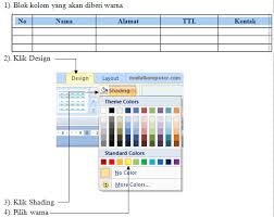 Blok atau highlight seluruh area lembar kerja excel yang ingin dihapus kolom kosongnya. Materi Membuat Tabel Di Microsoft Word Untuk Sd Smp Sma Smk Modul Komputer