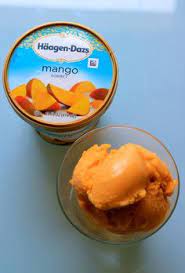Mango sorbet (90 ml) contains 16g total carbs, 15g net carbs, 0g fat, 1g protein, and 62 calories. 96 Haagen Daz Ideas Haagen Dazs Haagen Dazs Ice Cream Ice Cream