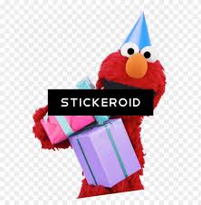 Cartoon kids cards treasure boxes big eyes sketch 2 clip art winter svg box design sesame street. Sesame Street Elmo With Gifts Happy Birthday Elmo Png Image With Transparent Background Toppng