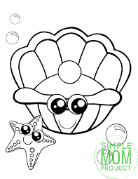 Subtitle of part of web page, if appropriate. Free Printable Clam Shell Coloring Page Simple Mom Project