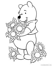 Sunflower pictures celebrate the end of summer, strong and tall, perfect for early fall decorations. Sunflower Coloring Pages And Winnie The Pooh Coloring4free Coloring4free Com