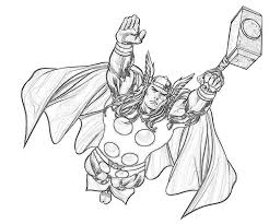 Thor Hammer Power Superhero Coloring Pages Coloring Pages Superhero Coloring