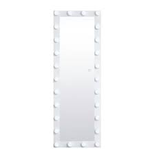 Beautiful bedroom vanity set diy vanity mirror home decor. Timeless Home 71 In H X 24 In W Single Modern Rectangular Aluminum Lighted Led Mirror In White 5000k Bm64942white The Home Depot In 2021 Floor Mirror With Lights Mirrored Bedroom Furniture