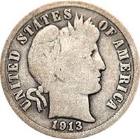 1913 barber dime value cointrackers