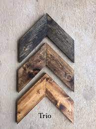 Wall Art 3 Piece Chevron Rustic Unique Home Decor Wooden Wooden Chevron Hanging Wood Arrow 3 Piece In 2021 Wooden Chevrons Wood Arrow Wood Chevron Arrows