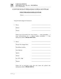 Bagi anda yang mempunyai sebuah usaha dan sedang melakukan kerjasama bisnis dengan pihak lain, maka menggunakan surat perjanjian kerja sama usaha adalah hal yang wajib dilakukan. Pdf Contoh Surat Perjanjian Kerja Kontrak Victoria Nindya Kirana Academia Edu