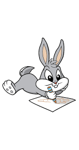 Young Bugs Bunny Draws Sticker Bugs Bunny Cartoons Bugs Bunny Drawing Cartoon Bunny