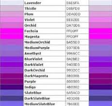 Violet Html Color Code Bing Images Html Color Codes Color Coding Color Mixing