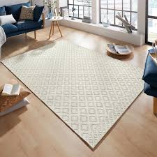 More than 10 pieces ready for shipping from external stock. Flachgewebeteppich Avenue In Handgeknupfter Makramee Optik Creme Teppich Boss