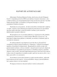 Rapoarte de autoevaluare • rapoarte de evaluare externa. Raport De Autoevaluare Educatoare 2018