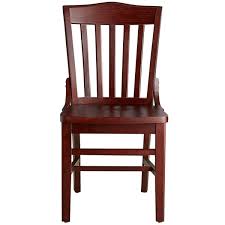 The schoolhouse chair style is an american classic that is popular with many restaurants and bistros. Lancaster Table Seating Mahogany Finish Wooden School House Chair