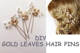 Get free hair vine pattern: Bridal Hair Vine Gold Leaves Pearl Hair Pins Diy Tutorial 001 Annlace Hair Pins Diy Hair Accessories Tutorial Bridal Hair Tutorial