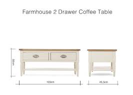 Choose your coffee table with drawers. 2 Drawer Cream Coffee Table Farmhouse Ez Living Furniture