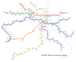 The metro map almost covers entire delhi and it continuous in the expansion mode. File Delhi Metro Phase 2 Schematic Route Map Svg Wikimedia Commons