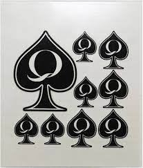 Amazon.com : 5 Sheet - Queen of Spades Temporary Tattoo Pack Total 45 QoS  Tattoos : Beauty & Personal Care