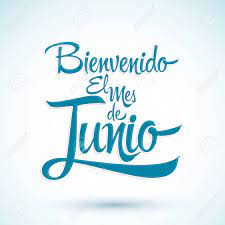 Sexto mes del año, que tiene treinta días: Bienvenido El Mes De Junio Bienvenido Junio Texto Espanol Mensaje Vectorial De Rotulacion Ilustraciones Vectoriales Clip Art Vectorizado Libre De Derechos Image 80336003