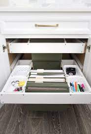 Free up the clutter in your home with our custom made drawer kitchen slide out drawers for cabinets are used most often in any household. Diy Hanging File Drawer In Kitchen Cabinet Frills And Drills Hanging Files Diy Hanging Home Filing System