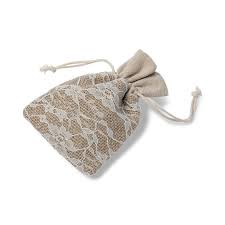 Download Sac A Dragees Avec Jute Et Dentelle X 5 Pieces Achat Sac Et Sachets Pour Dragees