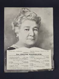 ERNESTINE SCHUMANN-HEINK AMERICAN OPERA DIVA 1927 Farewell Concert  Advertising