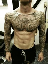 Clouds And Light Rays Cool Chest Tattoos Chest Tattoo Men Chest Piece Tattoos