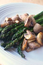 Roasted Asparagus And Mushrooms Recipe Asparagus And Mushrooms Mushroom Recipes Healthy Asparagus Dishes