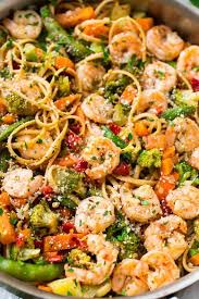 Add in minced garlic, then add shrimp (seasoned with salt & pepper). Garlic Shrimp Pasta Bright And Healthy Wellplated Com