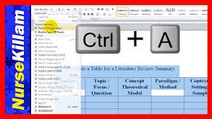 How To Create A Table For A Literature Review Summary Essay Help Essay Study Techniques