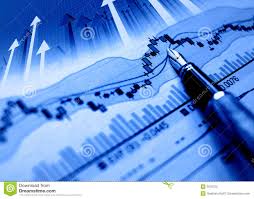 Financial Blue Chart Background Stock Photo Image Of