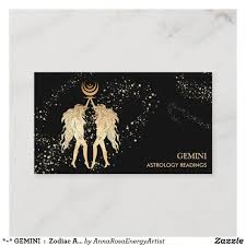 Gemini Zodiac Astrology Reading Moon Twins Business Card Zazzle Com In 2020 Healing Design Astrology Gemini Astrology