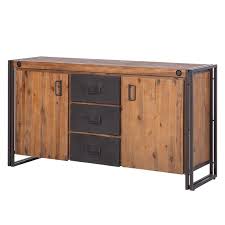 Meubles moderne industrielle fait à la main. Buffet Bois Massif Metal 180cm Workshop