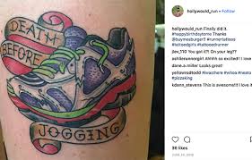 Run tattoo #running #runningtattoo got this after my 2nd half marathon/anniversary of starting to run. 20 Amazing Running Tattoos Active