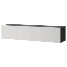 Besta Tv Unit With Doors Black Brown Lappviken Light Gray 70 7 8x16 1 2x15 In 2020 Wall Mounted Tv Unit Tv Unit Wall Mounted Tv
