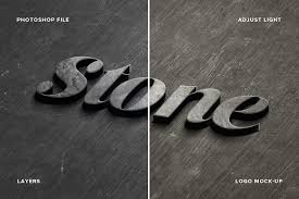 Stone Logo Mock Up Realistic Psd Mockup Template Free Psd Mockups Templates Mockup Psd