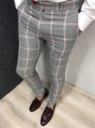 Black And White Plaid Pants Outfit Men Kingston Gray Plaid Slim Pants Mens Pants Fashion Pants Outfit Men Mens Dress Pants