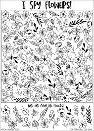 free printable i spy flowers activity sheet fox hazel