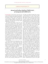 Maybe you would like to learn more about one of these? Pdf Aerosol And Surface Stability Of Hcov 19 Sars Cov 2 Compared To Sars Cov 1