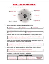 Atomic structure and periodic table worksheet answers. Worksheet Structure Of The Atom And The Atomic Model By Science With Mr Enns