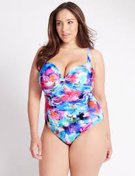 Plus Twisted Front Floral Swimsuit M S Collection M S Floral Swimsuit Swimsuits Jada Sezer