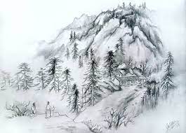 Landscape Sketch Art Illustration Drawing Draw Picture Photography Artist Sketch Sketchbook Paper Pen Penc Traditional Artwork Insta Art Drawings