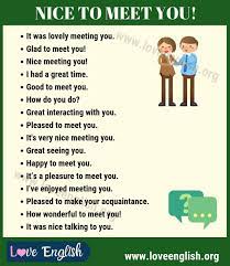 We did not find results for: Nice To Meet You 16 Different Ways To Say Nice To Meet You Love English English Vocabulary Words Learn English Words English Words