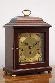 20 results for comitti clock. Comitti Of London Mahogany Cased Bracket Clock Square Brass Dial With Silvered Roman Chapter Triple Train Franz Hermle Movement No 340 020a Westminster Chiming The Quarter Hours On Rods Clock No Antiques