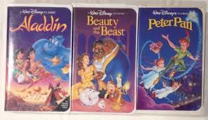 Disney Vhs Aladdin Beauty And The Beast Peter Pan Black Diamond Classics Aladdin Classic Disney Black Diamond Movie