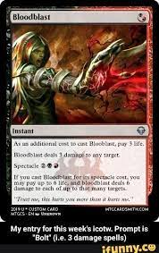 My Entry For This Week S Icotw Prompt Is Bolt I E 3 Damage Spells Ifunny Prompts Memes Magic The Gathering